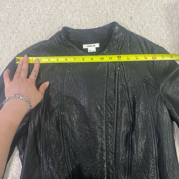 Helmut Lang 100% Lamb Leather Asymmetrical Jacket Size M - Picture 14 of 15